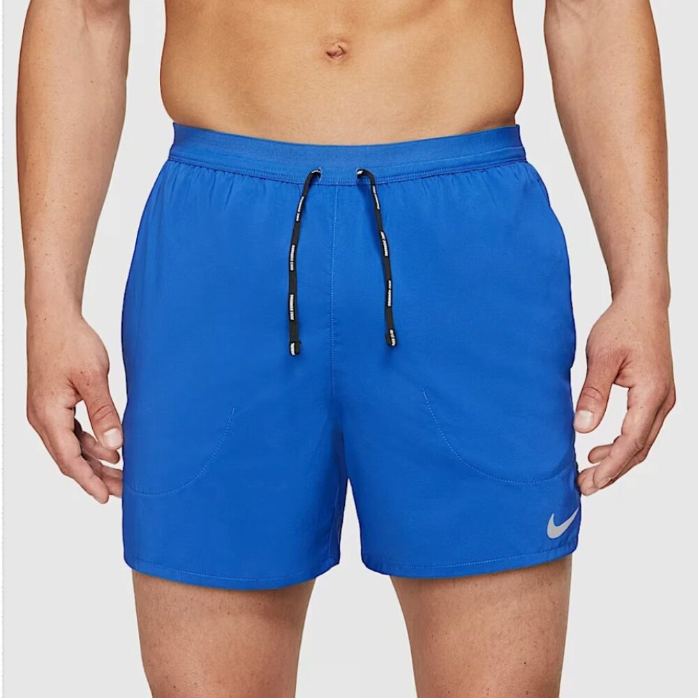 Nike Flex Stride 5" Brief-Lined Mens Dri-FIT Running Workout Shorts Blue Large